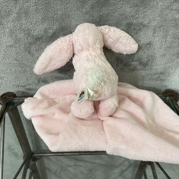 Jellycat Bashful Pink Bunny Soother Plush Lovie Security Blanket For Infant - Picture 3 of 11